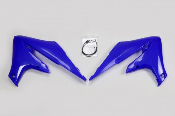 plastique ufo ouies de radiateur enduro yamaha 250 450 wrf 2020 2021 2022 2023 2024 bleu