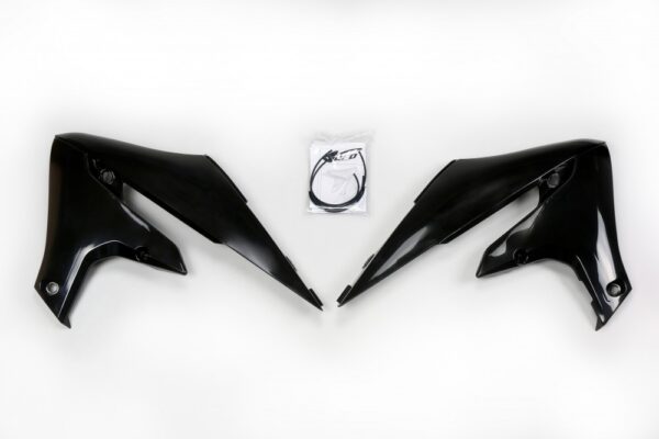 plastique ufo ouies de radiateur enduro yamaha 250 450 wrf 2020 2021 2022 2023 2024 noir