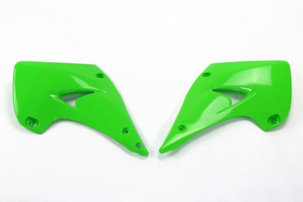 plastique ufo ouies de radiateur motocross kawasaki 125 250 kx 2003 2004 2005 2006 2007 2008 vert