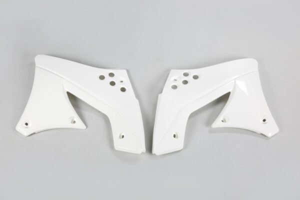 plastique ufo ouies de radiateur motocross kawasaki 250 450 kxf 2009 2010 2011 2012 blanc