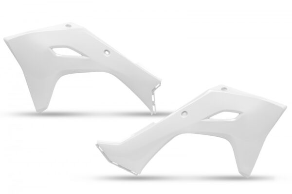plastique ufo ouies de radiateur motocross kawasaki 250 450 kxf 2024 2025 blanc