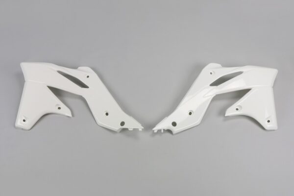 plastique ufo ouies de radiateur motocross kawasaki 250 kxf 2013 2014 2015 2016 blanc