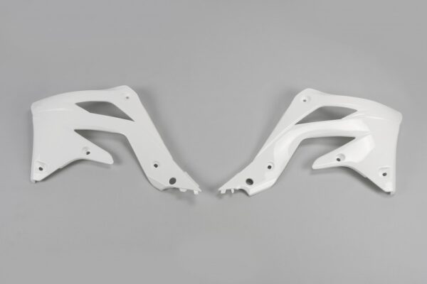 plastique ufo ouies de radiateur motocross kawasaki 450 kxf 2012 2013 2014 2015 blanc