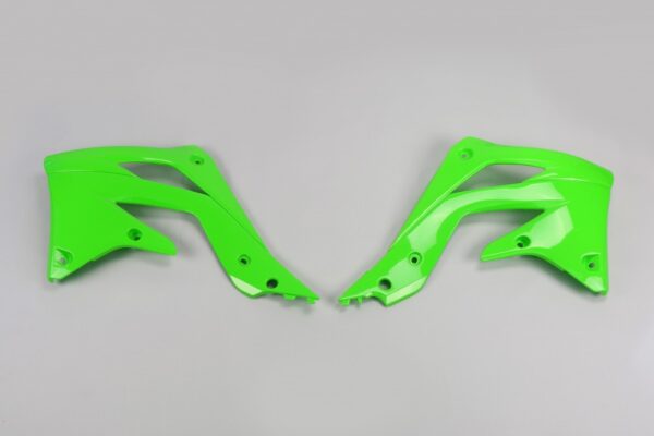 plastique ufo ouies de radiateur motocross kawasaki 450 kxf 2012 2013 2014 2015 vert