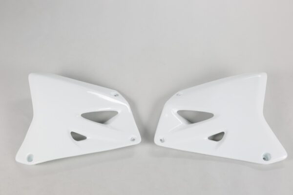 plastique ufo ouies de radiateur motocross suzuki 125 250 rm 2001 2002 2003 2004 2005 2006 2007 2008 2009 2010 2011 2012 blanc