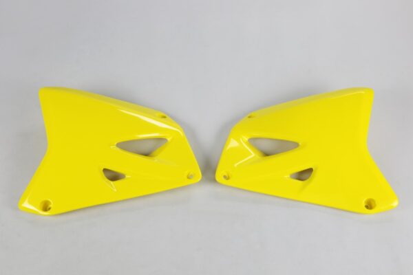 plastique ufo ouies de radiateur motocross suzuki 125 250 rm 2001 2002 2003 2004 2005 2006 2007 2008 2009 2010 2011 2012 jaune