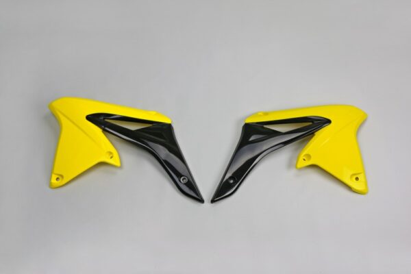 plastique ufo ouies de radiateur motocross suzuki 250 rmz 2010 2018 jaune