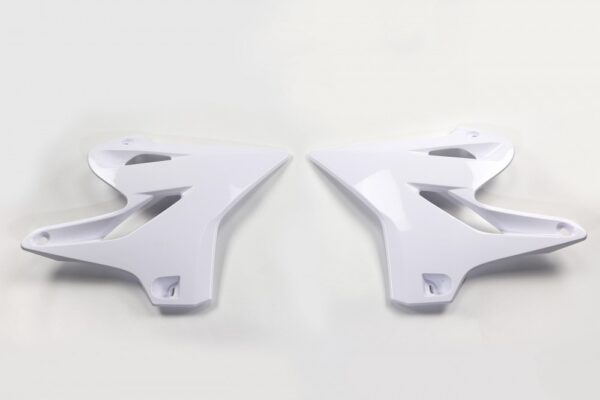 plastique ufo ouies de radiateur motocross yamaha 125 250 yz 2015 2016 2017 2018 2019 2020 2021 blanc