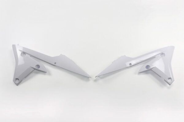 plastique ufo ouies de radiateur motocross yamaha 250 450 yzf 2014 2015 2016 2017 2018 blanc