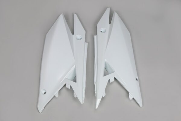 plastique ufo plaque latérale motocross suzuki 250 450 rmz 2018 2025 blanc