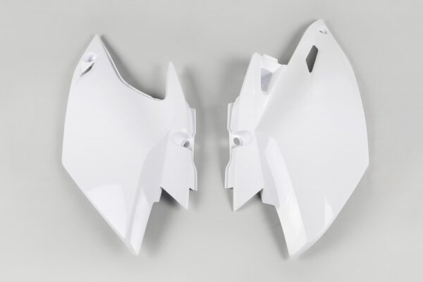 plastique ufo plaques latérales avant enduro yamaha 450 wrf 2012 2013 2014 2015 blanc