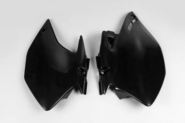 plastique ufo plaques latérales enduro yamaha 250 450 wrf 2007 2008 2009 2010 2011 2012 2013 noir