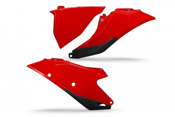 plastique ufo plaques latérales motocross gasgas 125 250 350 450 mc mcf 2021 2022 2023 rouge