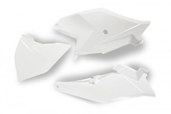 plastique ufo plaques latérales motocross gasgas 85 mc 2021 2022 2023 2024 blanc