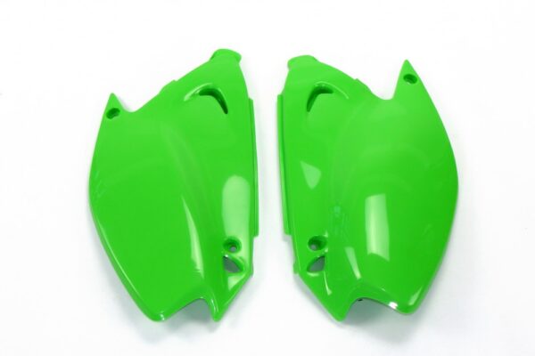 plastique ufo plaques latérales motocross kawasaki 125 250 kx 2003 2004 2005 2006 2007 2008 vert
