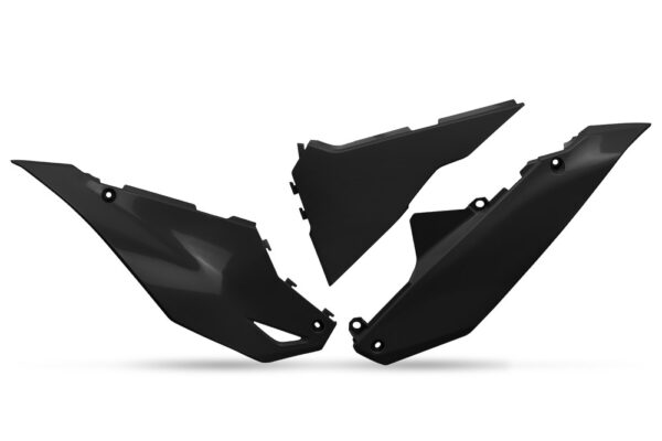 plastique ufo plaques latérales motocross kawasaki 250 450 kxf 2024 2025 noir