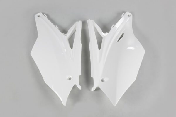 plastique ufo plaques latérales motocross kawasaki 450 250 kxf 2016 2017 2018 2019 2020 blanc