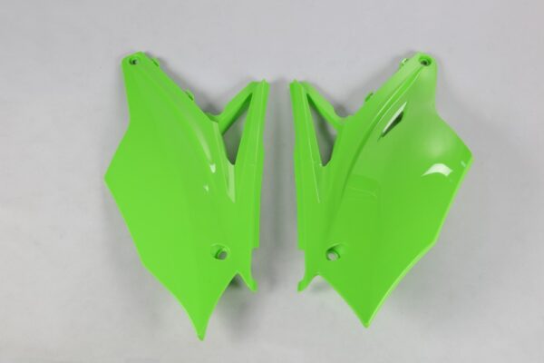 plastique ufo plaques latérales motocross kawasaki 450 250 kxf 2016 2017 2018 2019 2020 vert