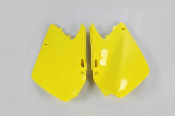 plastique ufo plaques latérales motocross suzuki 125 250 rm 2001 2002 2003 2004 2005 2006 2007 2008 2009 2010 2011 2012 jaune