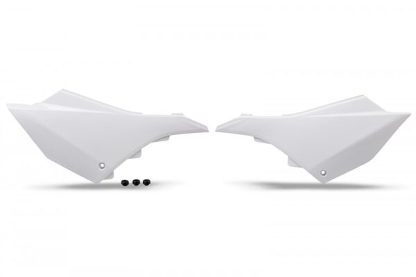 plastique ufo plaques latérales motocross yamaha 125 250 yz 2022 2023 2024 2025 blanc