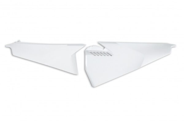 plastique ufo plaques latérales ventilé haute enduro husqvarna 125 250 300 350 450 500 te fe 2020 2021 2022 2023 blanc