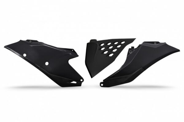 plastique ufo plaques latérales ventilé motocross gasgas 125 250 350 450 mc mcf 2021 2022 2023 noir