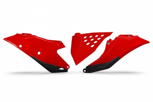 plastique ufo plaques latérales ventilé motocross gasgas 125 250 350 450 mc mcf 2021 2022 2023 rouge