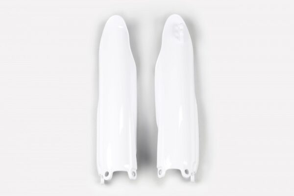 plastique ufo protections de fourche motocross yamaha 125 250 yz 2002 2003 2004 2005 2006 2007 2008 2009 2010 2011 2012 2013 2014 blanc