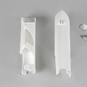 plastique ufo protections tube de fourche enduro husqvarna 125 250 300 350 450 500 te fe 2014 2015 2016 blanc