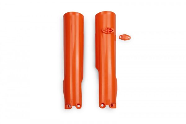 plastique ufo protections tube de fourche enduro ktm 125 250 300 350 450 500 exc excf 2024 2025 orange