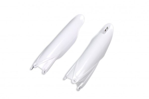 plastique ufo protections tube de fourche enduro yamaha 250 450 wrf 2020 2021 2022 2023 2024 2025 blanc
