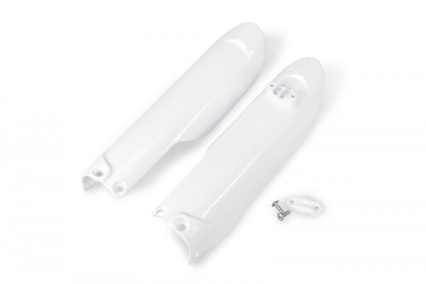 plastique ufo protections tube de fourche motocross gasgas 85 mc 2021 2022 2023 2024 2025 blanc