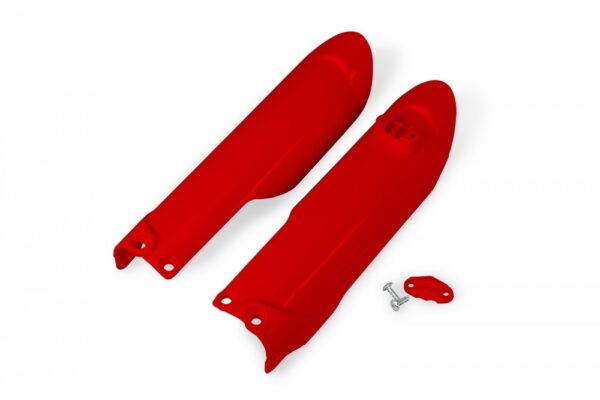 plastique ufo protections tube de fourche motocross gasgas 85 mc 2021 2022 2023 2024 2025 rouge