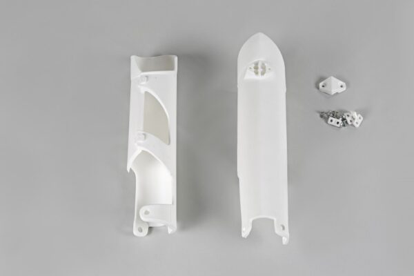 plastique ufo protections tubes de fourche enduro ktm 125 250 300 350 450 500 exc excf 2012 2013 blanc