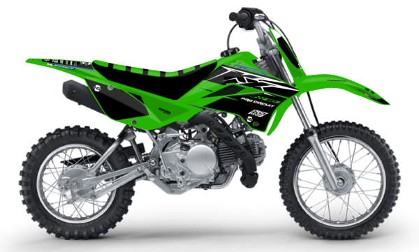 kit déco 110 klx 2010 2025 kawasaki ng fast series motocross decals stickers graphics autocollant adhésifs visuel_Plan de travail 1