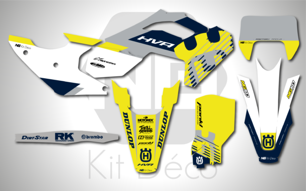 kit déco 125 250 300 350 450 501 te fe husqvarna 2024 2025 enduro ng cano series decals stickers graphics autocollant adhesifs_Plan de travail 1