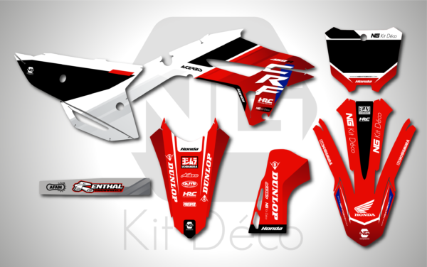 kit déco 250 450 crf 2021 2022 2023 2024 honda motocross ng team anaheim séries mx decals stickers graphcis autocollant adhesifs_Plan de travail 1