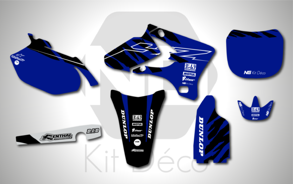 kit déco 250 yzf 2003 2004 2005 yamaha motocross ng halfback mx decals stickers graphcis autocollant adhésifs_Plan de travail 1