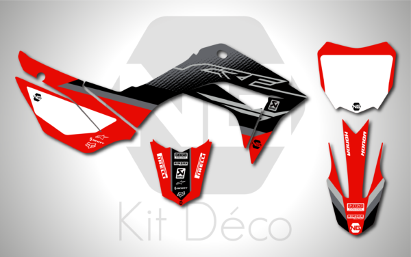 kit déco honda 110 crf 2019 2020 2021 2022 2023 2024 2025 honda motocross pit bike ng strat series mx decals stickers graphcis autocollant_Plan de travail 1