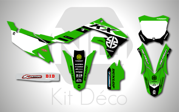 kit déco kawasaki 250 450 kxf 2019 2020 2021 2022 2023 2024 motocross ng ORIGINE 2025 mx decals stickers graphics autocollant adhesifs_Plan de travail 1