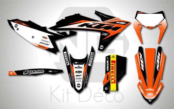 kit déco ktm 125 250 300 350 450 500 exc excf tpi xcw 2024 2025 enduro ng cita series decals stickers graphics autocollant adhesifs_Plan de travail 1
