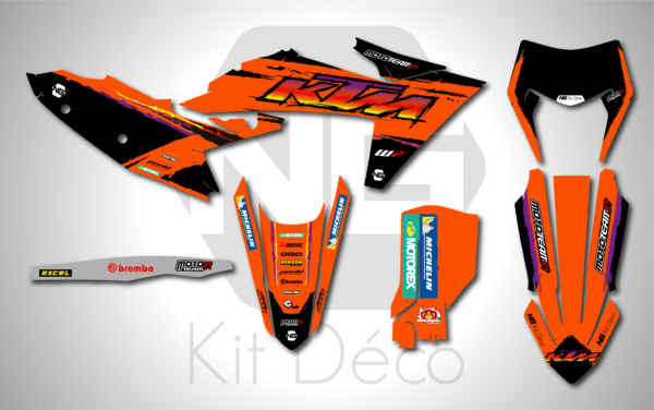 kit déco ktm 125 250 300 350 450 500 exc excf tpi xcw 2024 2025 enduro ng mt81 olds decals stickers graphics autocollant adhesifs_Plan de travail 1