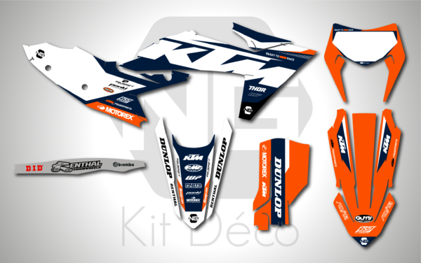 kit déco ktm 125 250 300 350 450 500 exc excf tpi xcw 2024 2025 enduro ng willow series decals stickers graphics autocollant adhesifs_Plan de travail 1