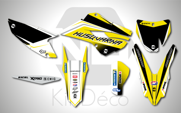 kit déco 125 250 350 450 tc fc 2014 2015 husqvarna motocross ng break series mx decals stickers graphics autocollant adhesifs_Plan de travail 1