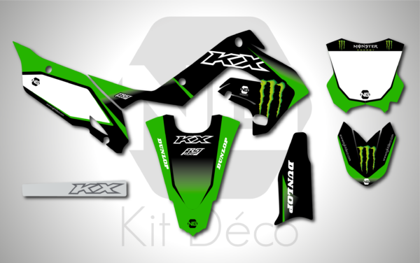 kit déco 125 250 kx 2003 2004 2005 2006 2007 2008 polisport restyle mx ng drag séries decals stickers graphics autocollant adhesifs_Plan de travail 1