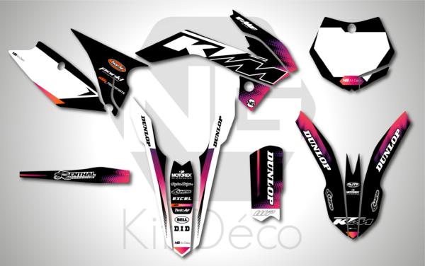 kit déco 85 sx 2013 2014 2015 2016 2017 ktm ng motocross flash series mx decals stickers graphics autocollant adhesifs_Plan de travail 1