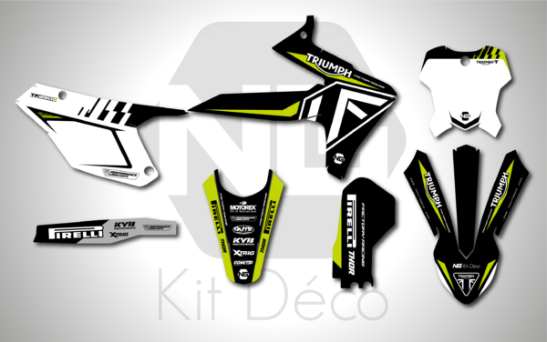 kit déco triumph tf 450 250 x 2024 2025 motocross ng mx london séries decals graphics stickers autocollant adhesifs_Plan de travail 1