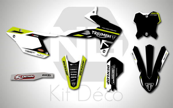 kit déco triumph tf 450 250 x 2024 2025 motocross ng mx race series decals graphics stickers autocollant adhesifs_Plan de travail 1