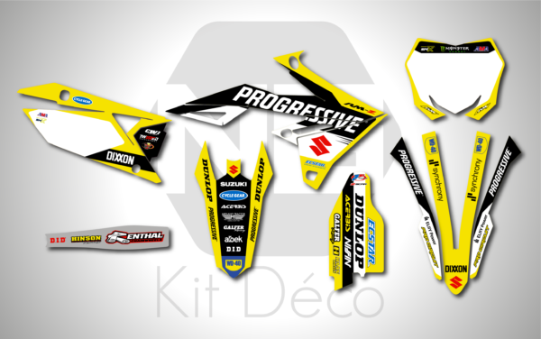 kit déco suzuki 250 450 rmz 2018 2019 2020 2021 2022 2023 2024 2025 motocross ng factory 2025 decals stickers graphics autocollant adhesifs_Plan de travail 1