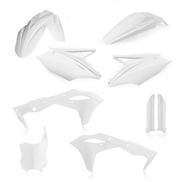 kit plastique 250 kxf 2017 2018 2019 2020 kawasaki complet acerbis blanc